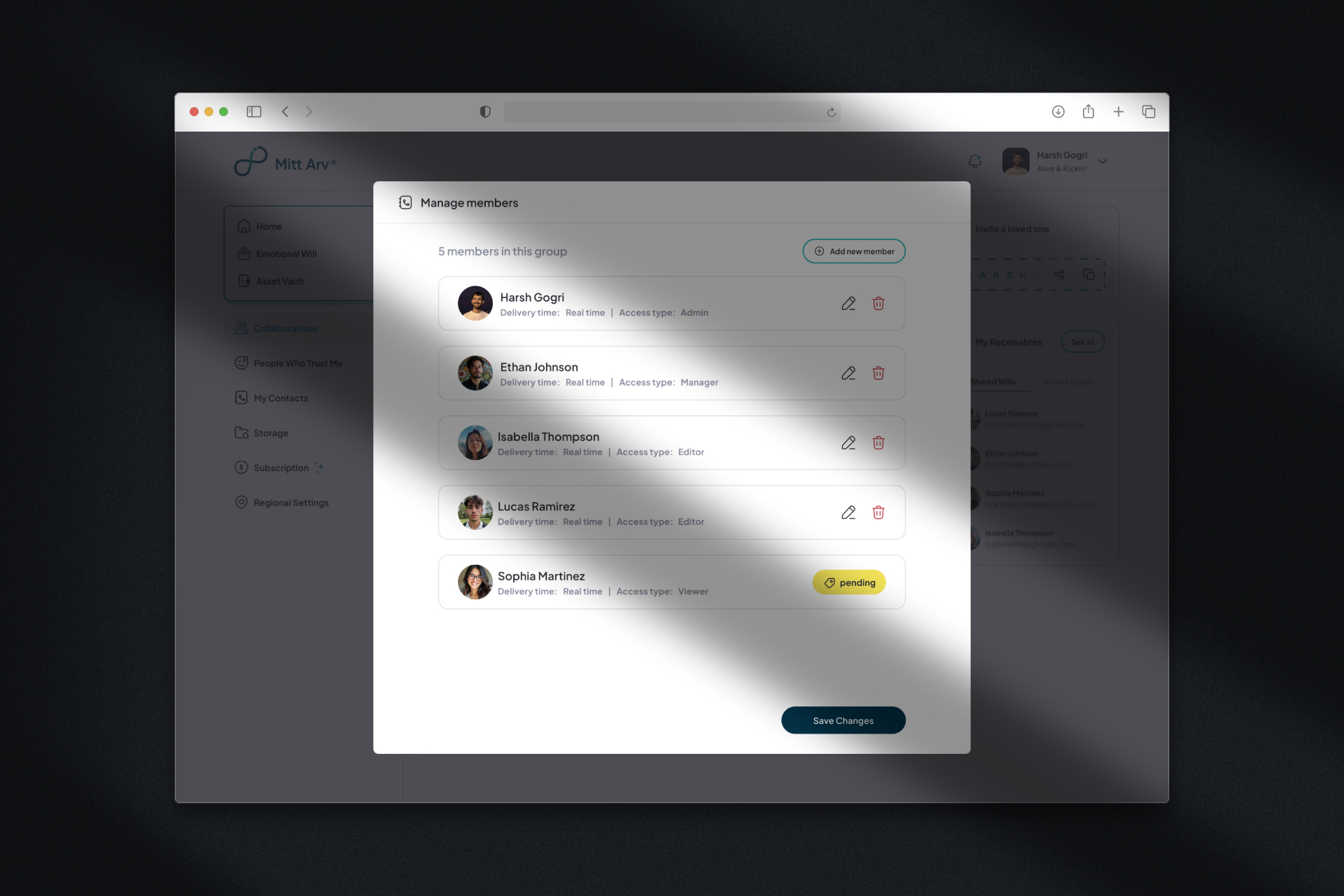 Admin Manage Members